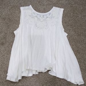 Free People sleeveless white top